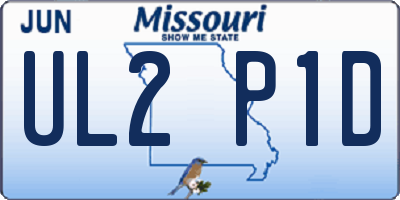 MO license plate UL2P1D