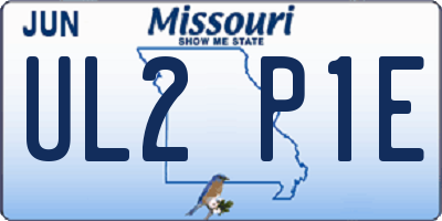 MO license plate UL2P1E