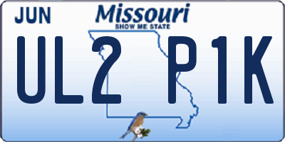 MO license plate UL2P1K