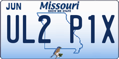 MO license plate UL2P1X