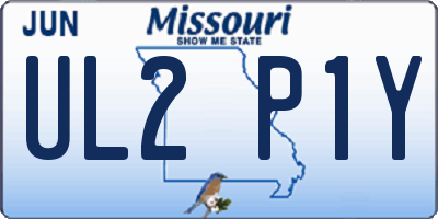 MO license plate UL2P1Y