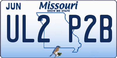 MO license plate UL2P2B