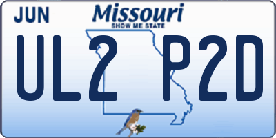 MO license plate UL2P2D