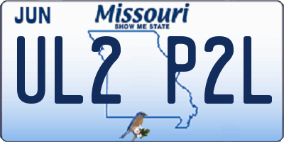 MO license plate UL2P2L