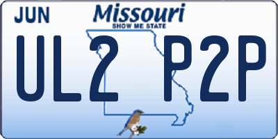 MO license plate UL2P2P