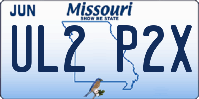 MO license plate UL2P2X