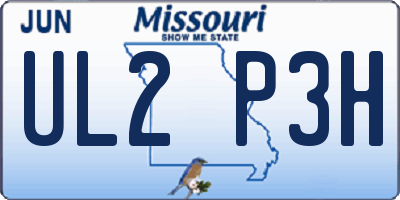 MO license plate UL2P3H