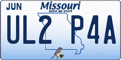 MO license plate UL2P4A