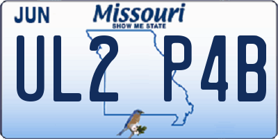 MO license plate UL2P4B