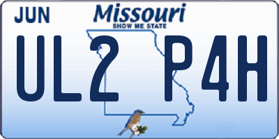MO license plate UL2P4H