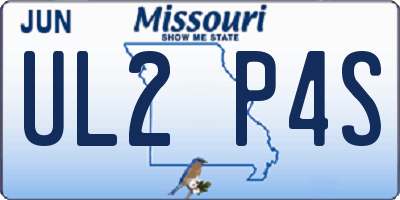MO license plate UL2P4S