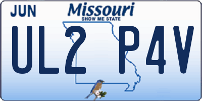 MO license plate UL2P4V