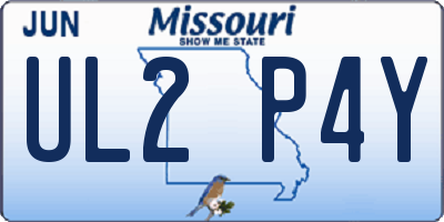 MO license plate UL2P4Y