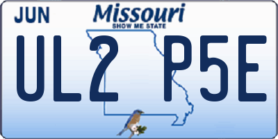 MO license plate UL2P5E