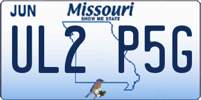 MO license plate UL2P5G