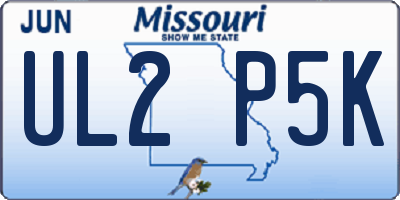 MO license plate UL2P5K