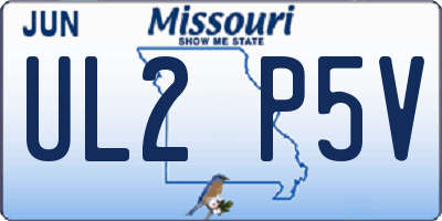 MO license plate UL2P5V