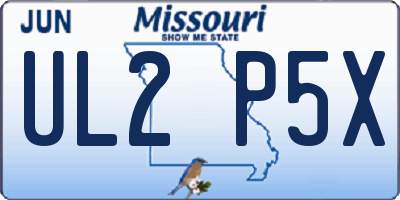 MO license plate UL2P5X