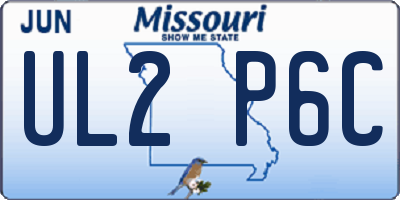 MO license plate UL2P6C
