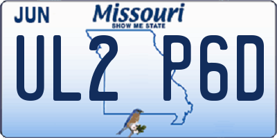 MO license plate UL2P6D