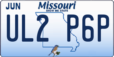MO license plate UL2P6P