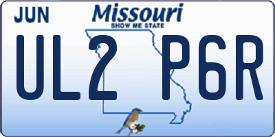 MO license plate UL2P6R