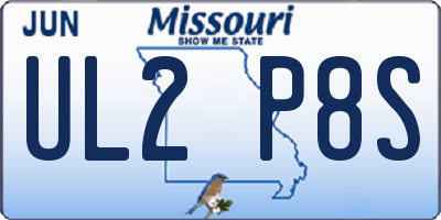 MO license plate UL2P8S