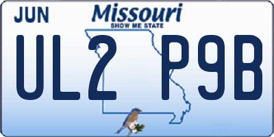 MO license plate UL2P9B