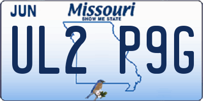 MO license plate UL2P9G
