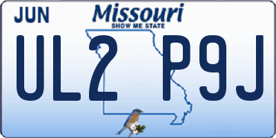 MO license plate UL2P9J