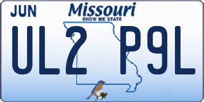 MO license plate UL2P9L