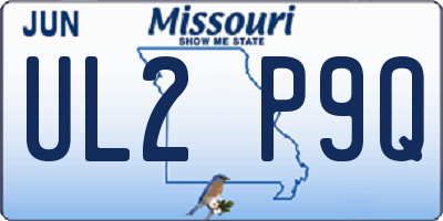MO license plate UL2P9Q