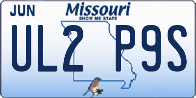 MO license plate UL2P9S