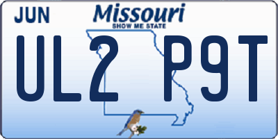 MO license plate UL2P9T