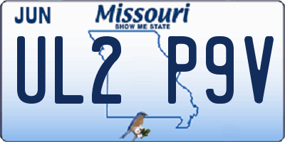 MO license plate UL2P9V