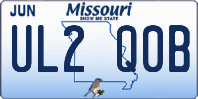 MO license plate UL2Q0B