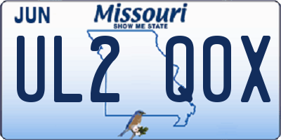 MO license plate UL2Q0X