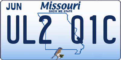 MO license plate UL2Q1C