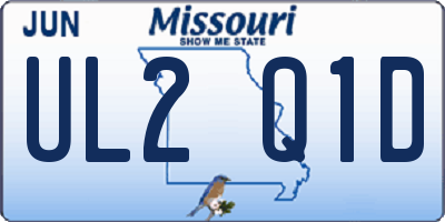 MO license plate UL2Q1D