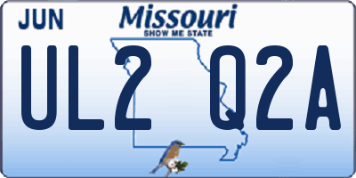 MO license plate UL2Q2A