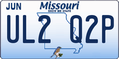 MO license plate UL2Q2P