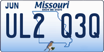 MO license plate UL2Q3Q