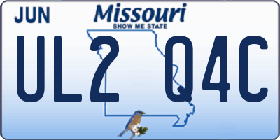 MO license plate UL2Q4C