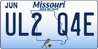 MO license plate UL2Q4E
