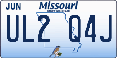 MO license plate UL2Q4J