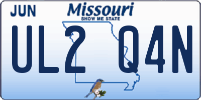 MO license plate UL2Q4N