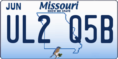MO license plate UL2Q5B