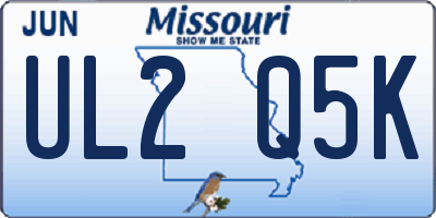 MO license plate UL2Q5K