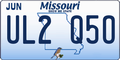 MO license plate UL2Q5O