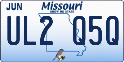 MO license plate UL2Q5Q